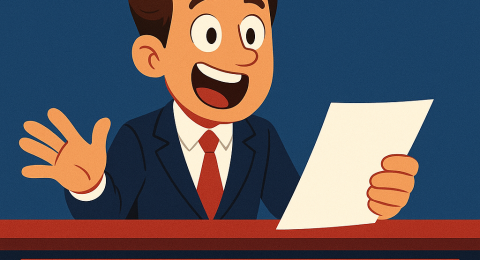 Animated Cartoon News Anchor Script AI image