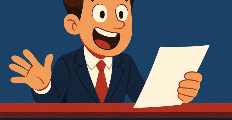 Animated Cartoon News Anchor Script AI image