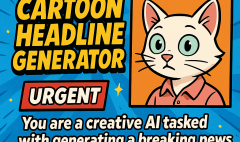 Breaking News Cartoon Headline Generator AI image