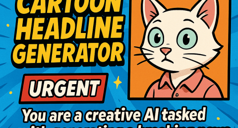 Breaking News Cartoon Headline Generator AI image