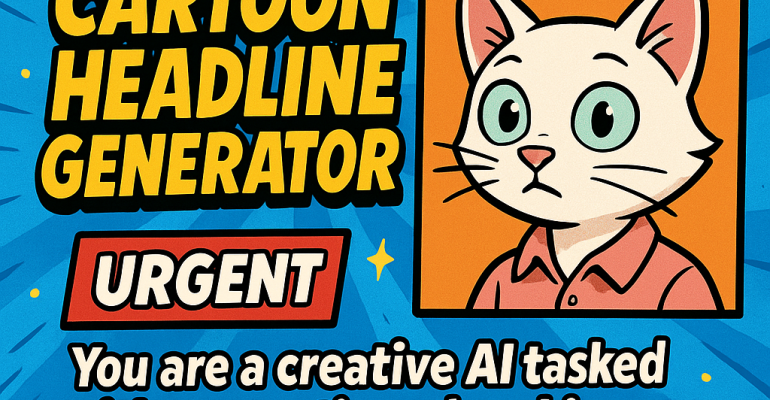 Breaking News Cartoon Headline Generator AI image