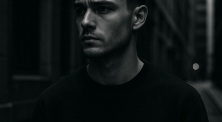 Moody Monochrome Urban Portrait with Cinematic Lighting
