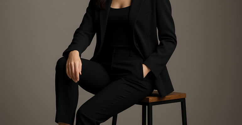 Recreate Elegant Corporate Portrait with Uploaded Photo AI image