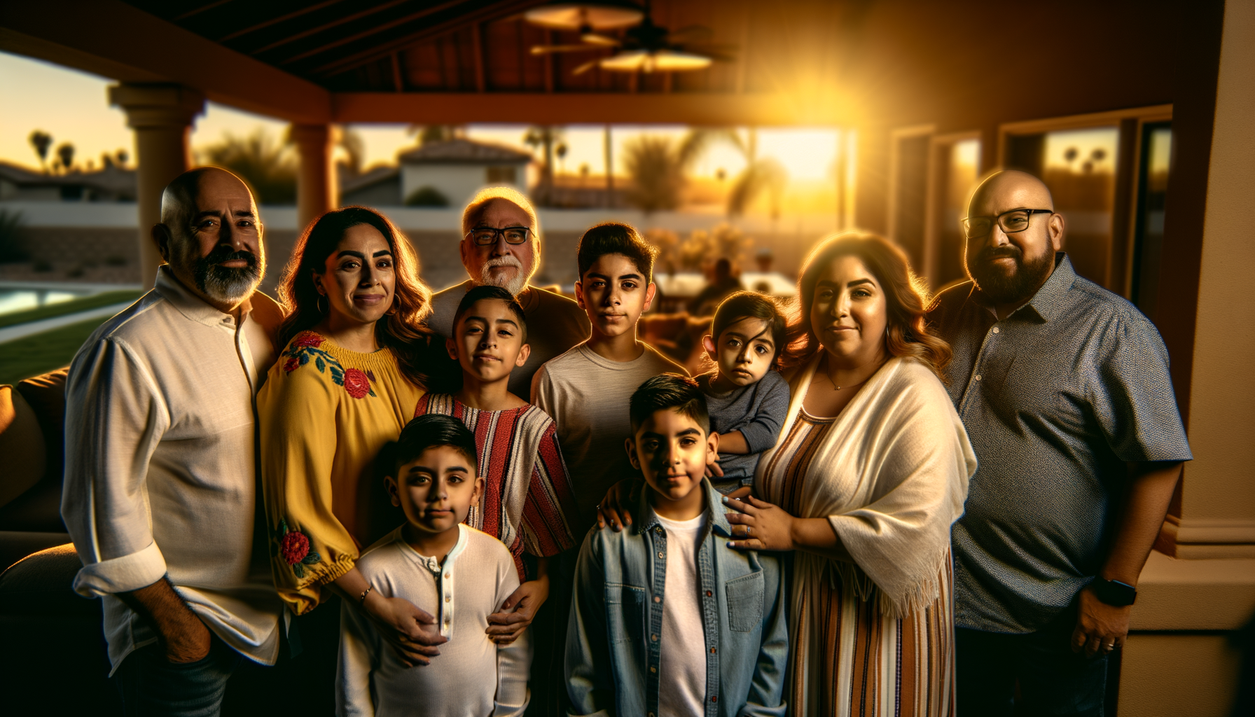 Documentary Style Family Photo: Golden Hour Lighting